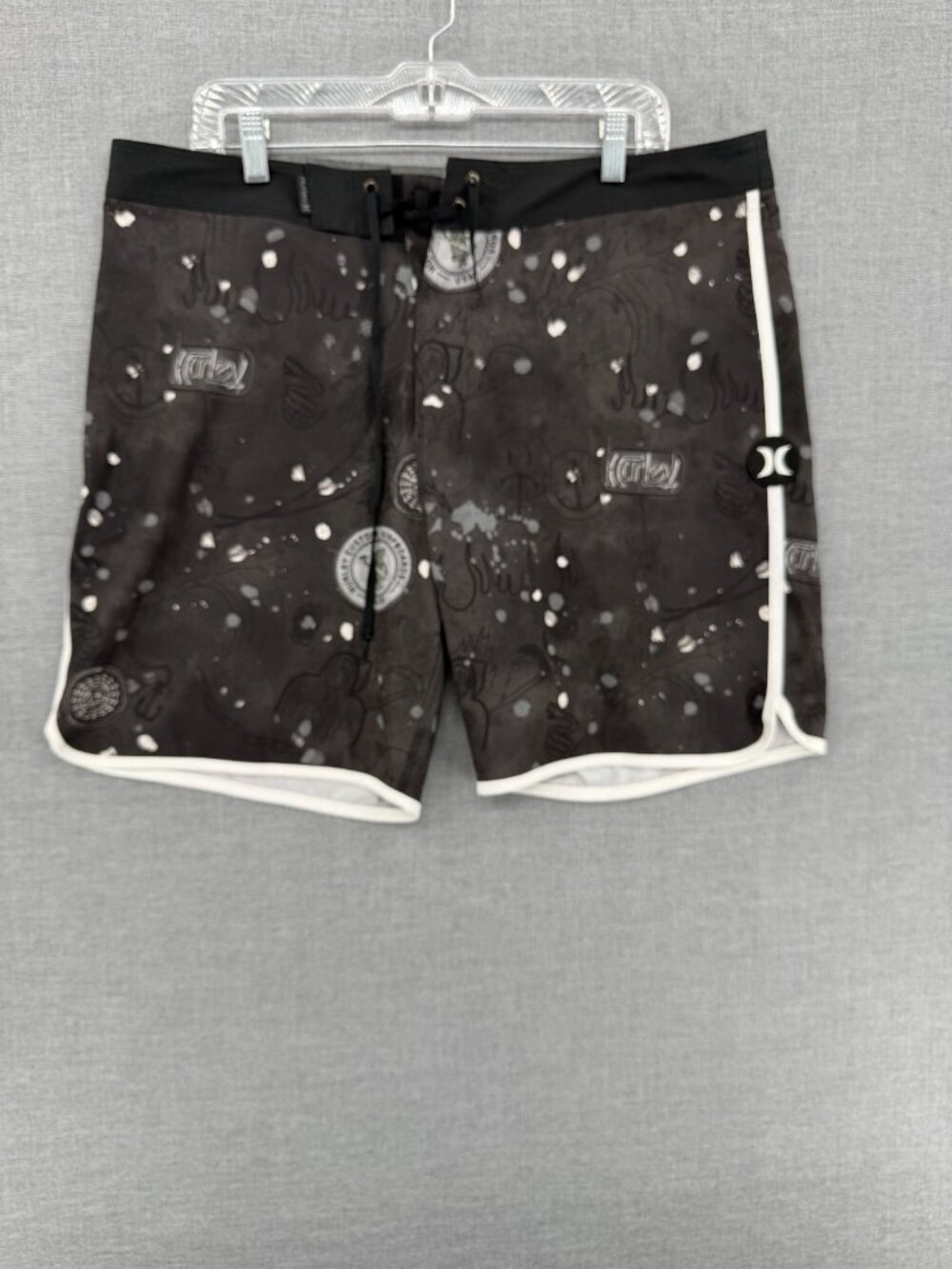 Hurley Phantom Scribble Board Shorts Mens 36 6" Swim Trunks Drawstring